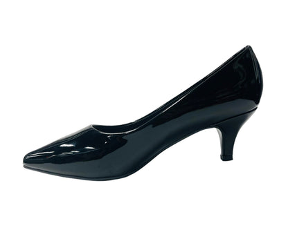 Stiletto Heel Faux Patent Leather Court Shoes