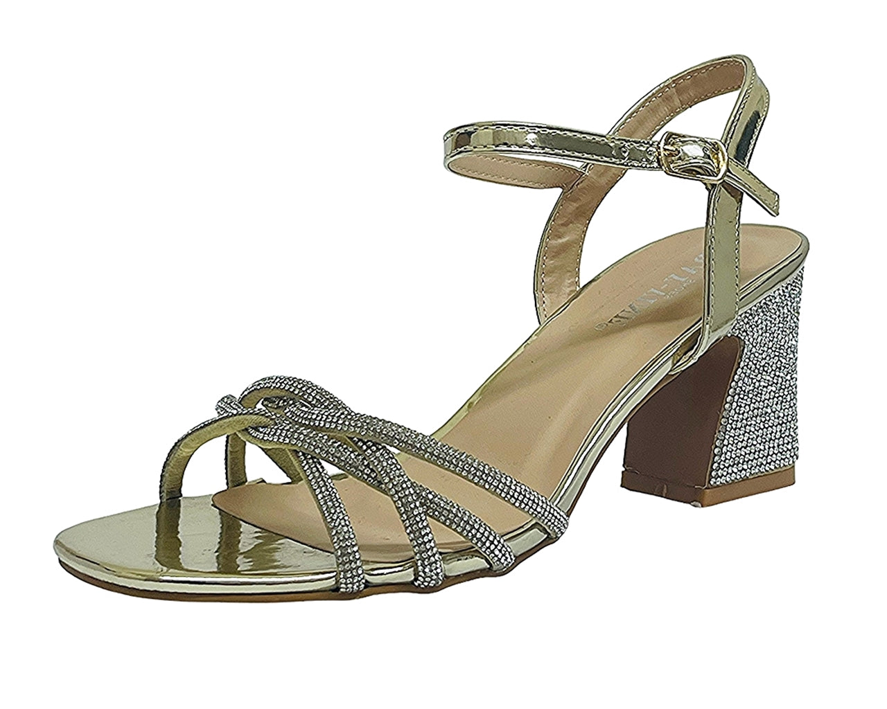 Crossover Diamante Strappy Ankle Strap Shoes