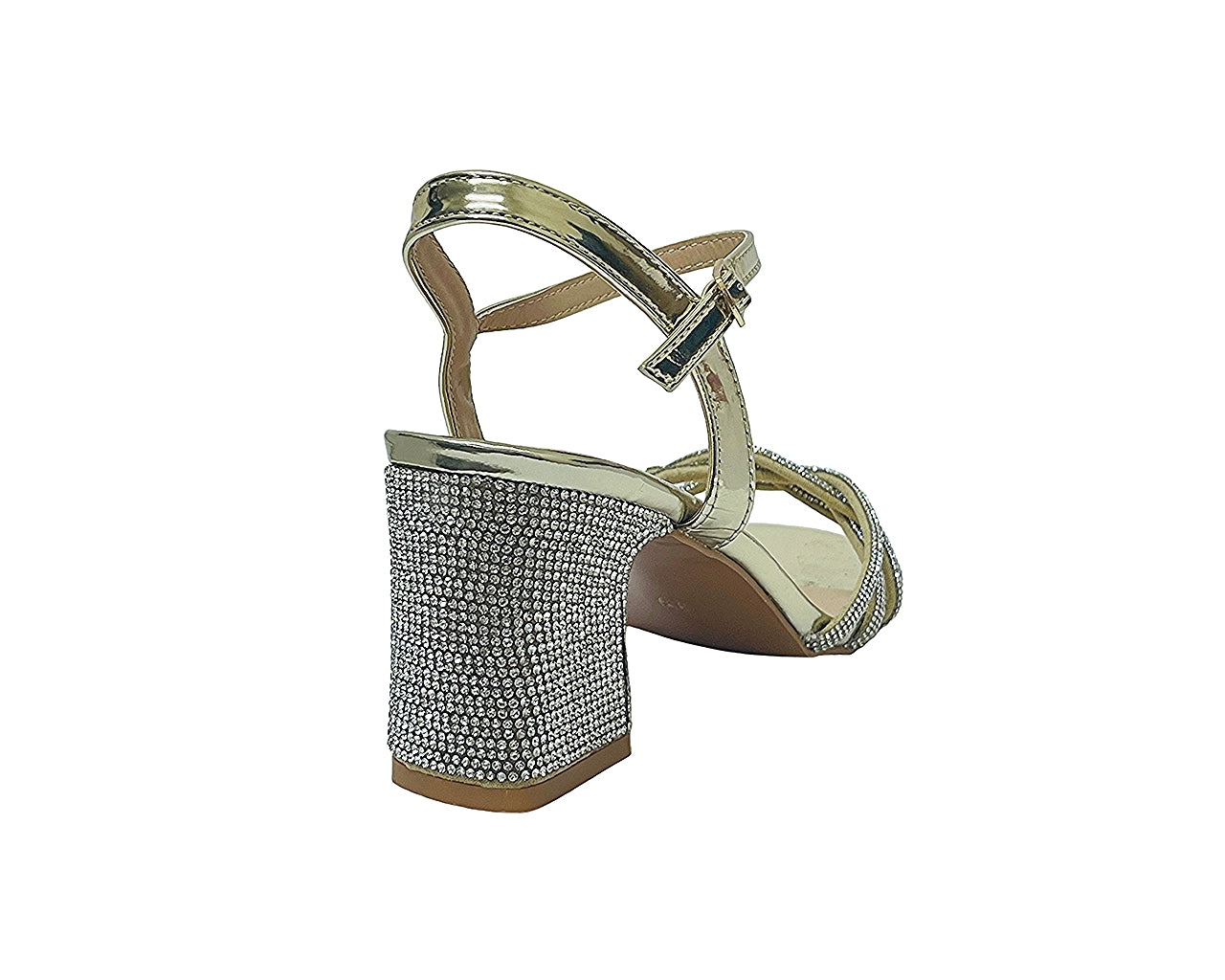 Crossover Diamante Strappy Ankle Strap Shoes