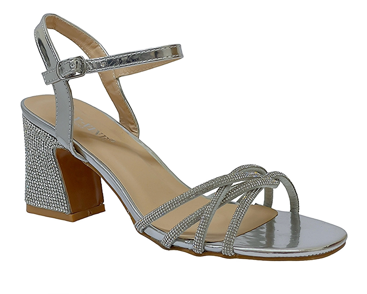 Crossover Diamante Strappy Ankle Strap Shoes