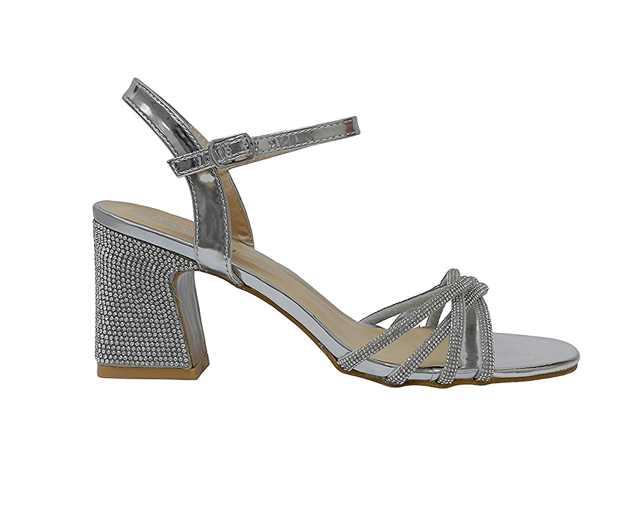 Crossover Diamante Strappy Ankle Strap Shoes