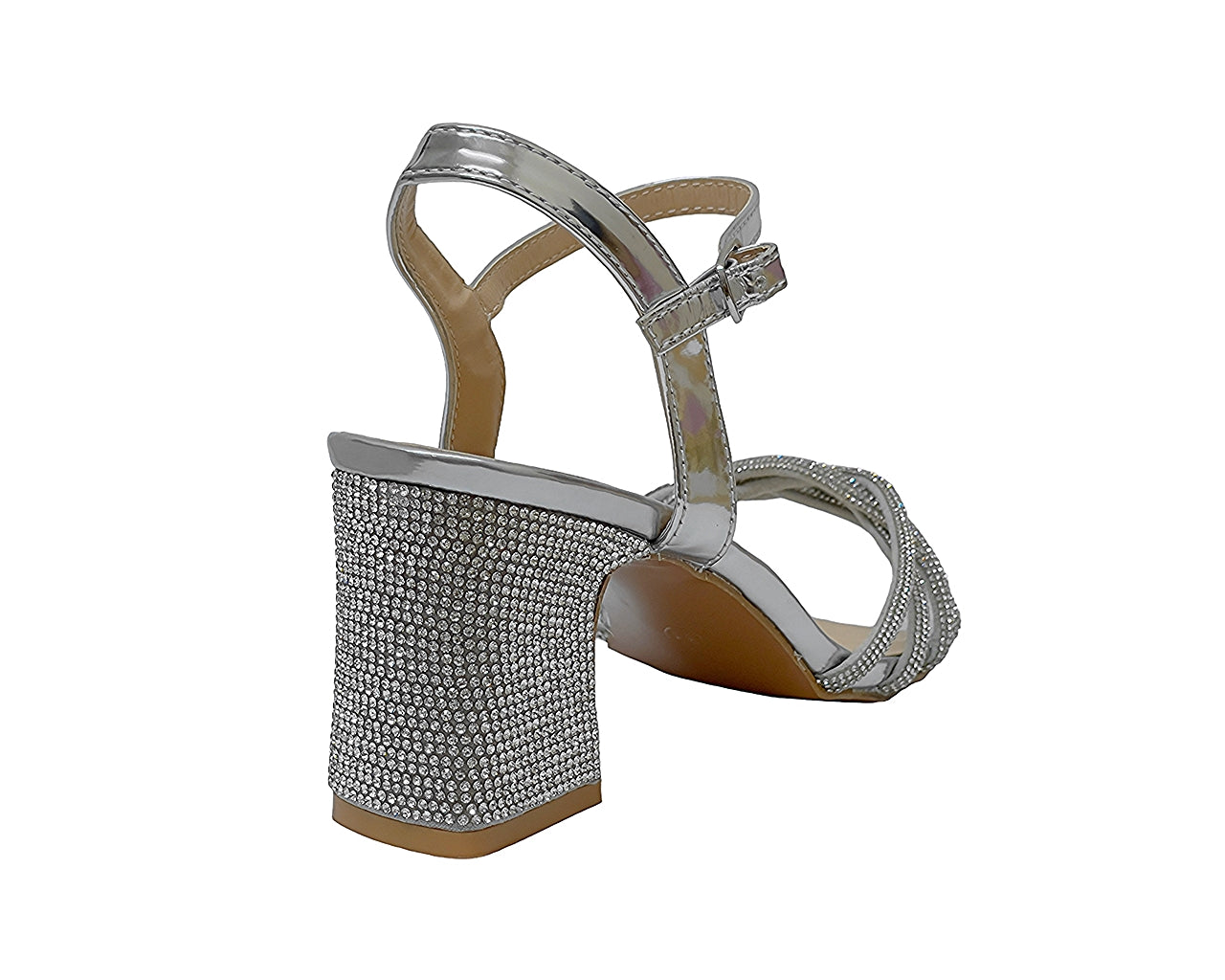 Crossover Diamante Strappy Ankle Strap Shoes