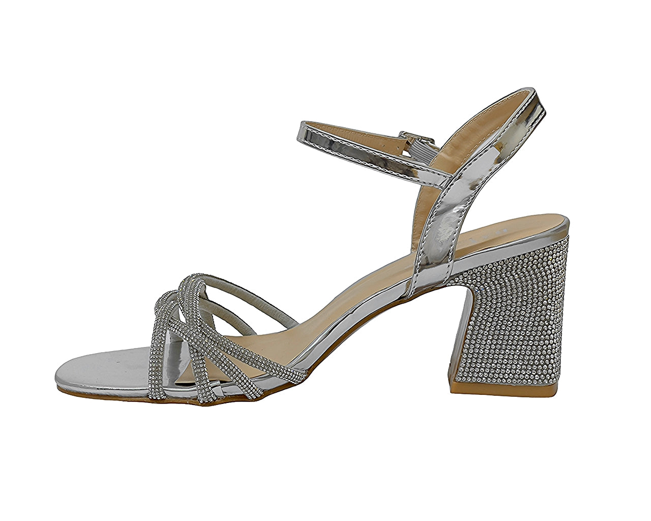 Crossover Diamante Strappy Ankle Strap Shoes