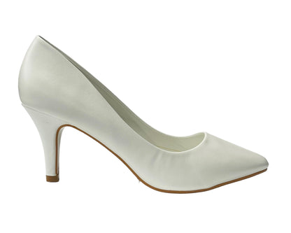 Faux Leather Stiletto Heel Court Shoes