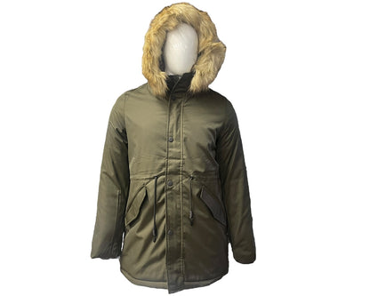 Faux Fur Lined Hooded Padded Parka Jacket