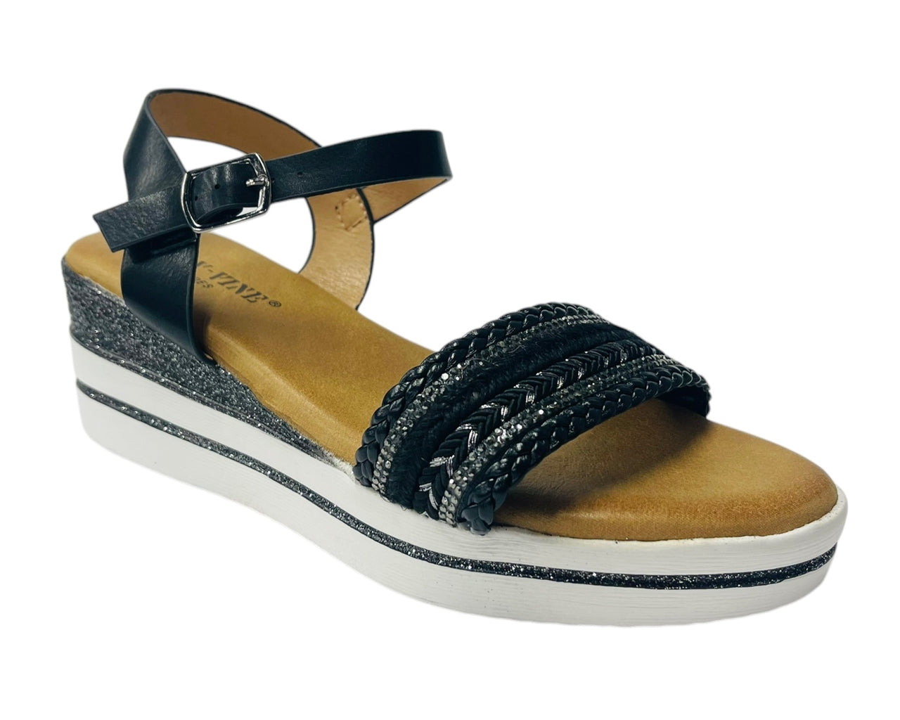 Wedge Heel Ankle Strap Sandals