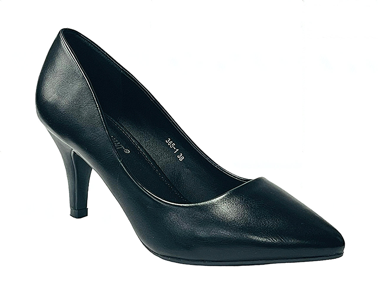 Faux Leather Stiletto Heel Court Shoes