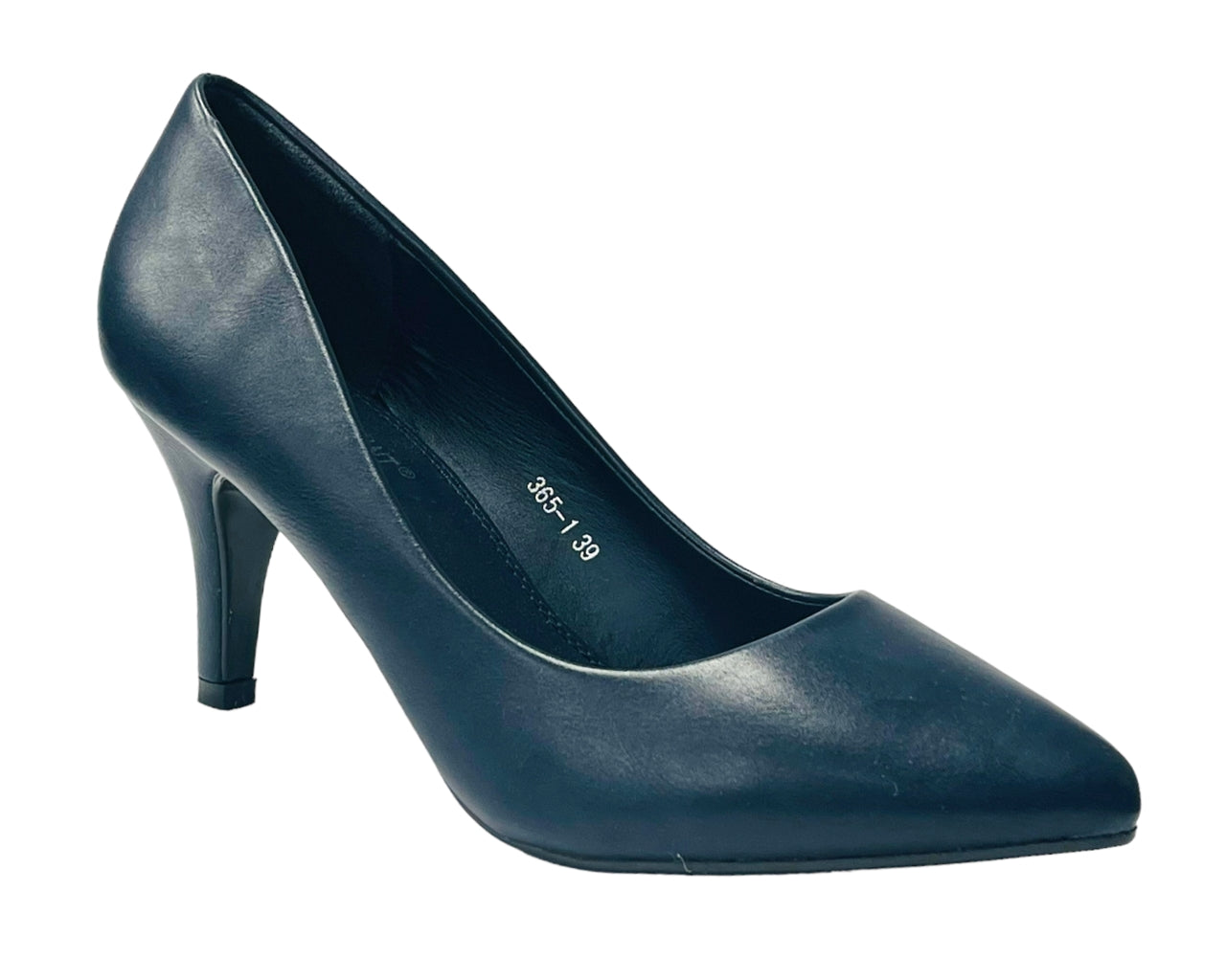 Faux Leather Stiletto Heel Court Shoes