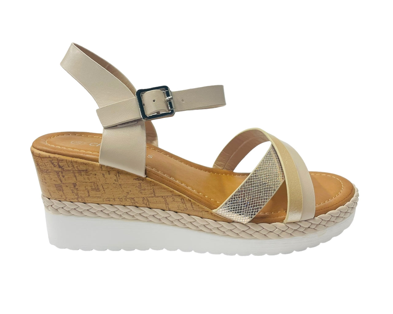 Women's Light Weight Wedge Heel Ankle Strap Sandals