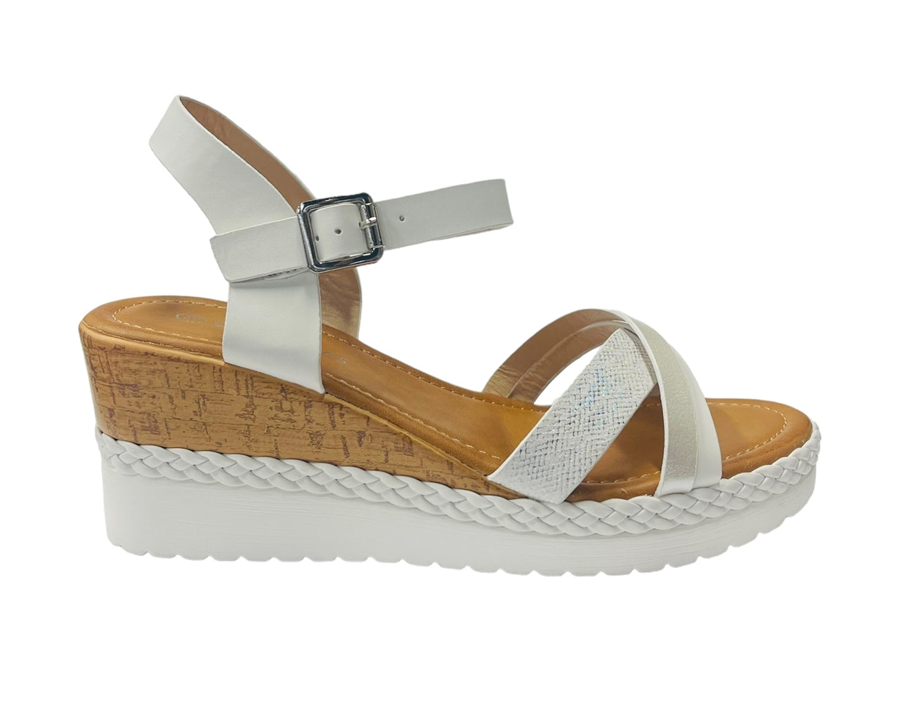 Women's Light Weight Wedge Heel Ankle Strap Sandals