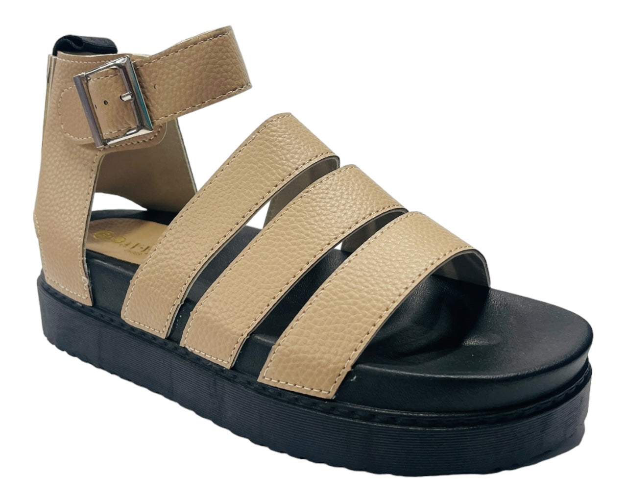 Faux Leather Chunky Sole Gladiator Sandals