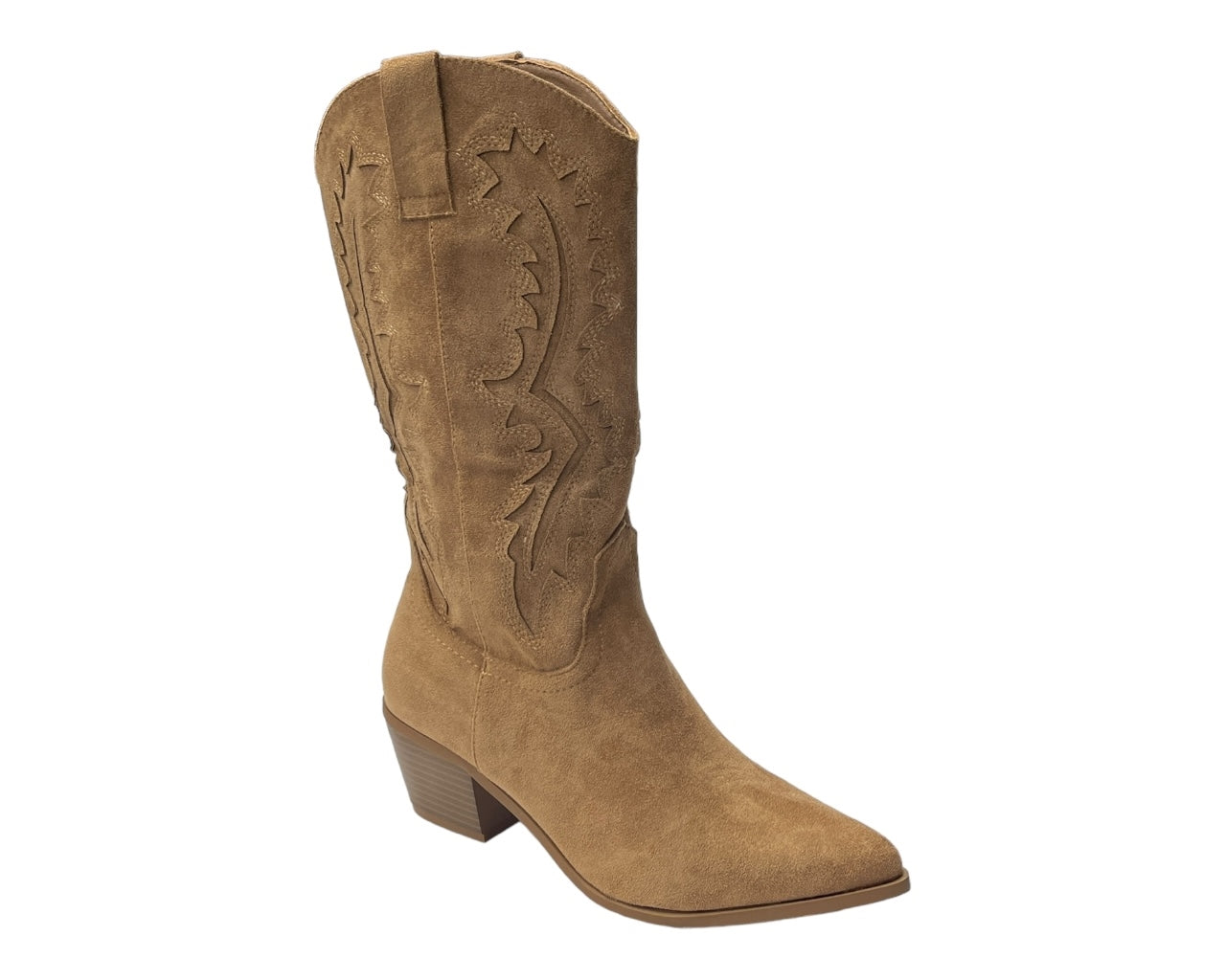 Western Embroidered Cowboy Calf Length Boots