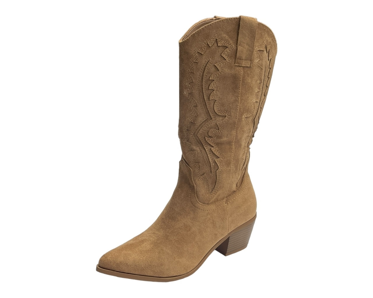 Western Embroidered Cowboy Calf Length Boots