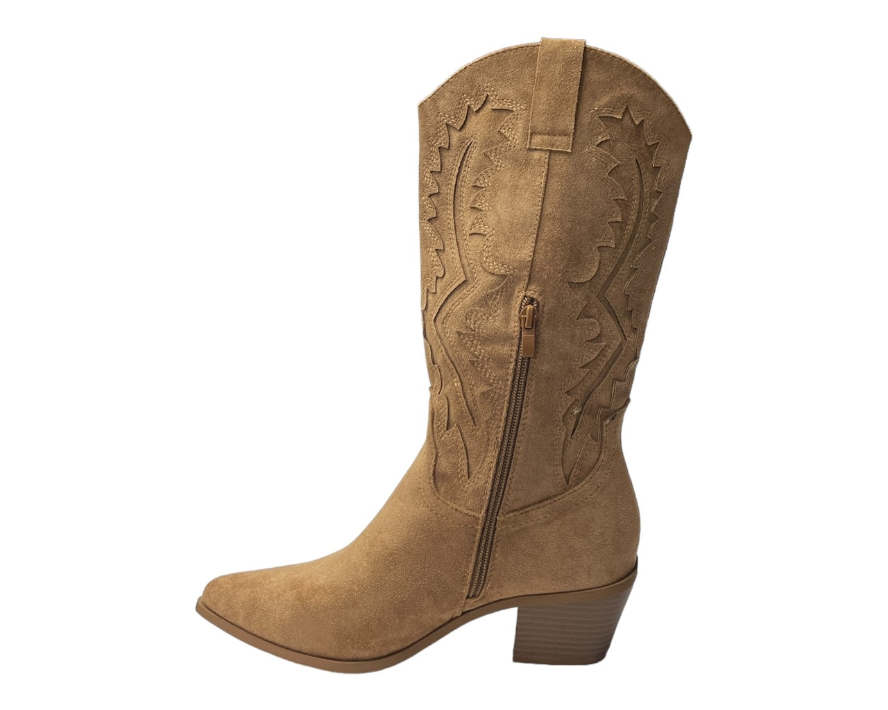 Western Embroidered Cowboy Calf Length Boots