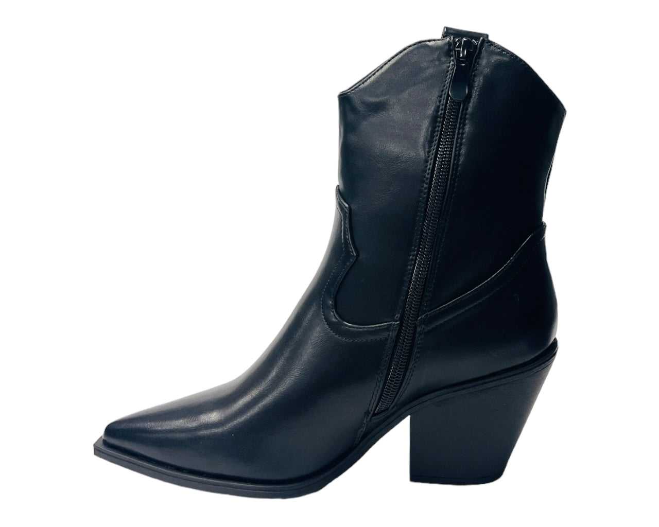 Western Cowboy Zip Ankle Boots