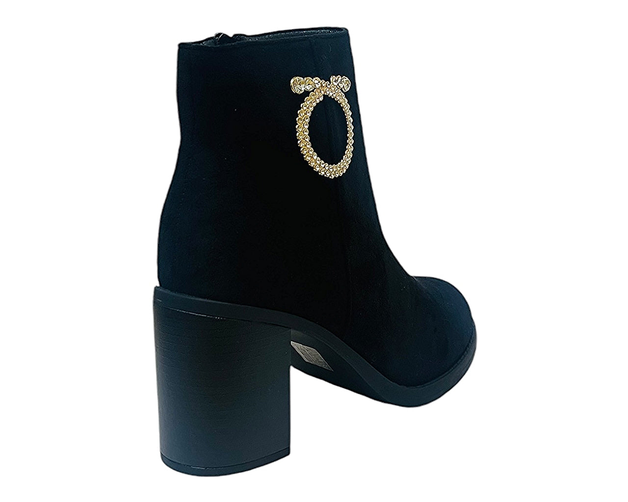 Block Heel Faux Suede Ankle Boots