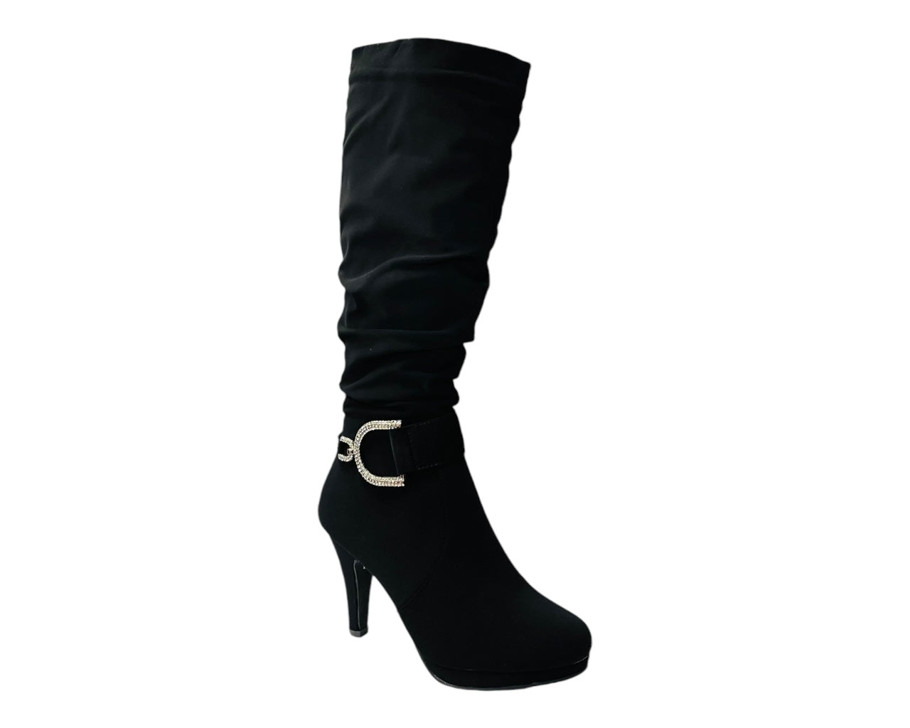 Stiletto Heel Full Zip Knee High Boots