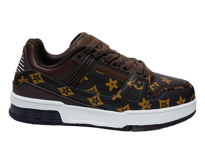 Casual Faux Leather Lace Up Trainers