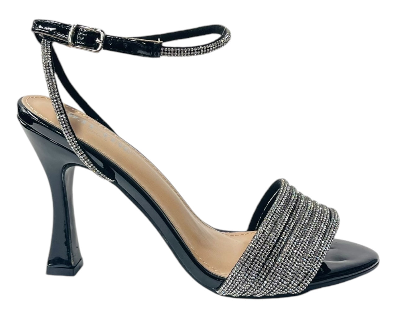 Strappy Rhinestone Spool Heel Shoes