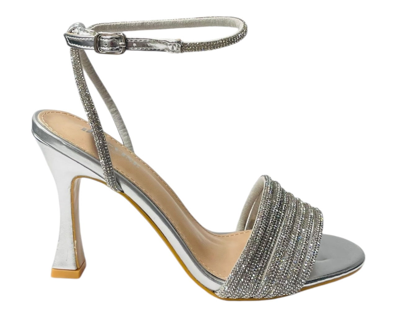 Strappy Rhinestone Spool Heel Shoes