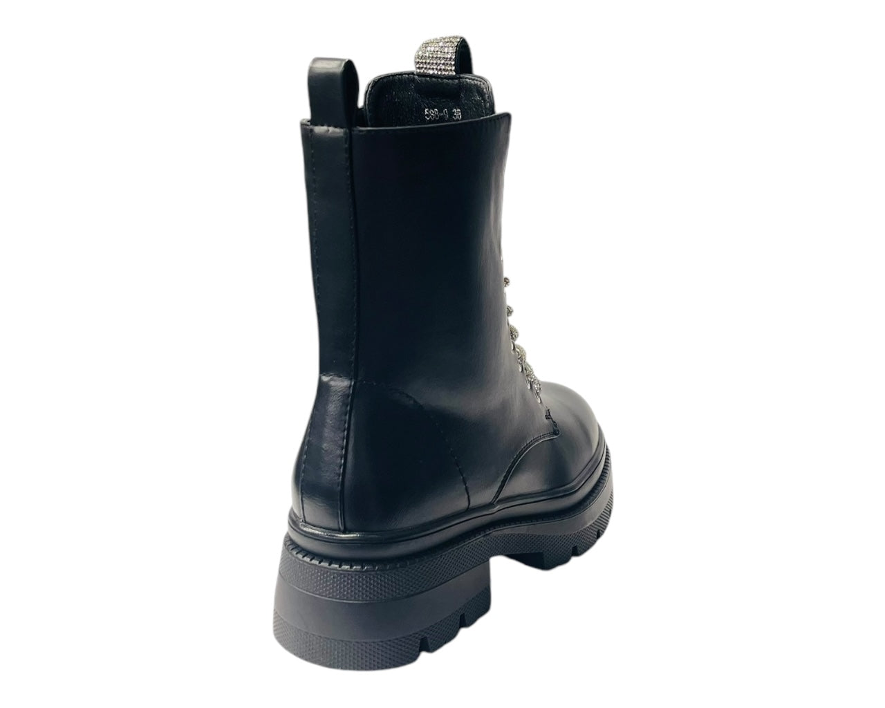 Rhinestone Chunky Sole Ankle Boots