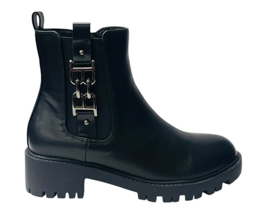 Chunky Sole Zip Chelsea Ankle Boots