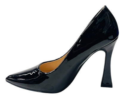 Pointed Toe Faux Patent Court Shoes