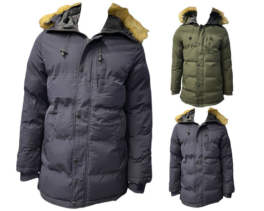 Full Zip Hooded Padded Parka Jacket