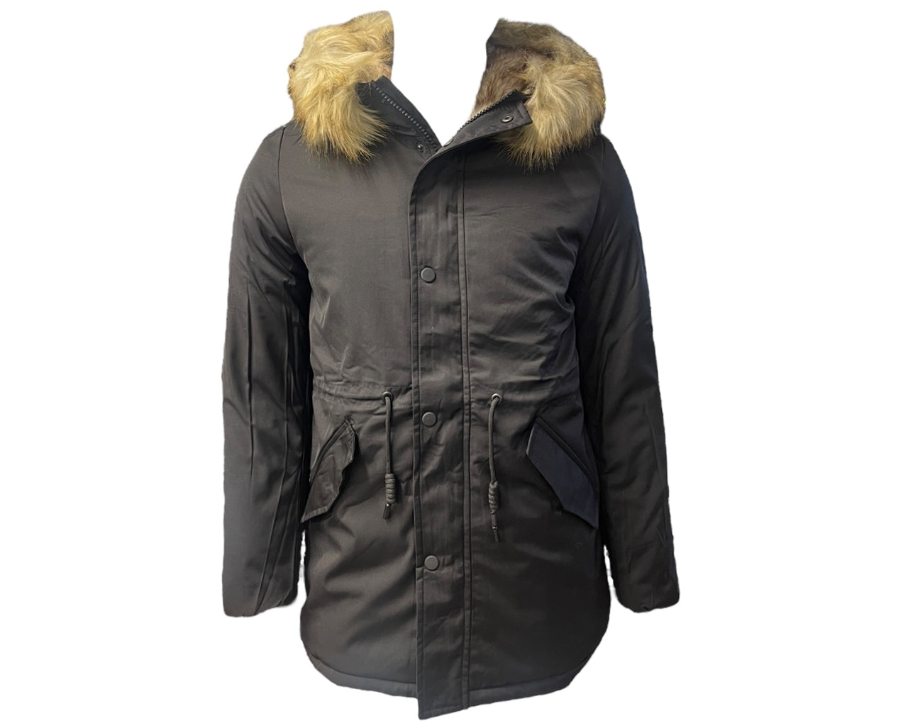 Faux Fur Lined Hooded Padded Parka Jacket