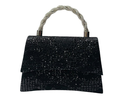 Diamante Glitter Clutch Tote Bag