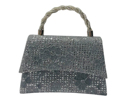Diamante Glitter Clutch Tote Bag