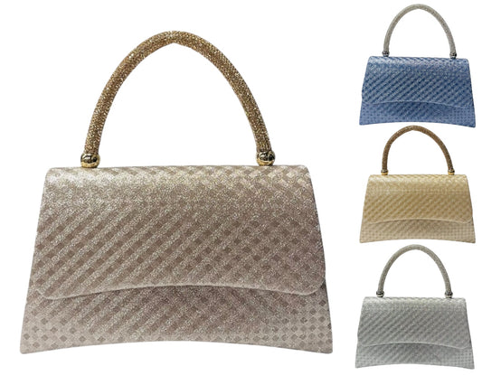 Diamante Glitter Clutch Tote Bag