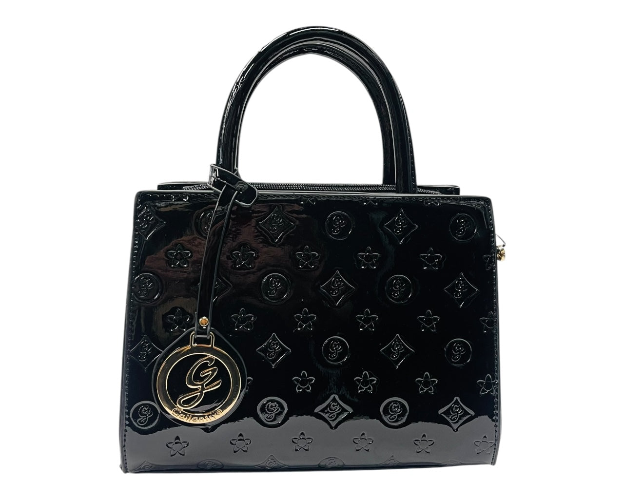 Faux Patent Handbag Tote Bag