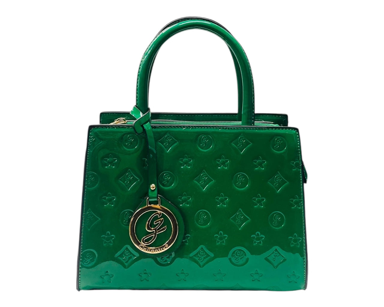 Faux Patent Handbag Tote Bag