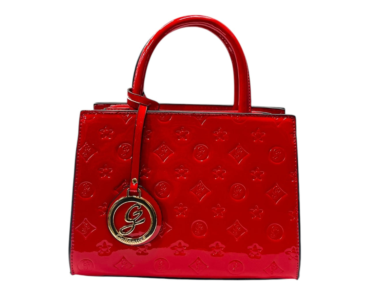 Faux Patent Handbag Tote Bag