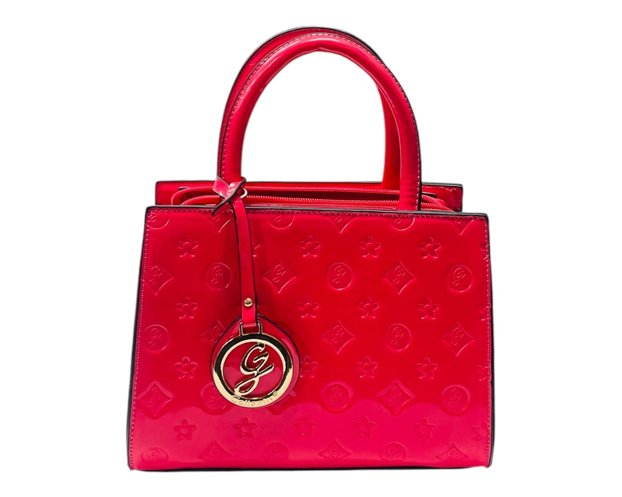 Faux Patent Handbag Tote Bag