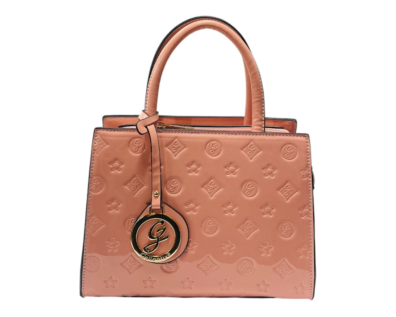 Faux Patent Handbag Tote Bag