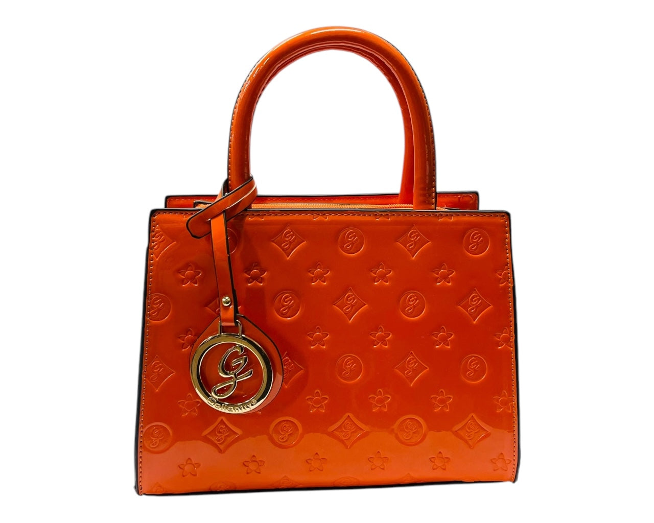 Faux Patent Handbag Tote Bag