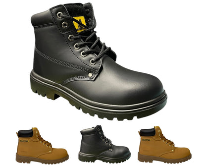Genuine Leather Steel Toe Cap Safety Work Boots