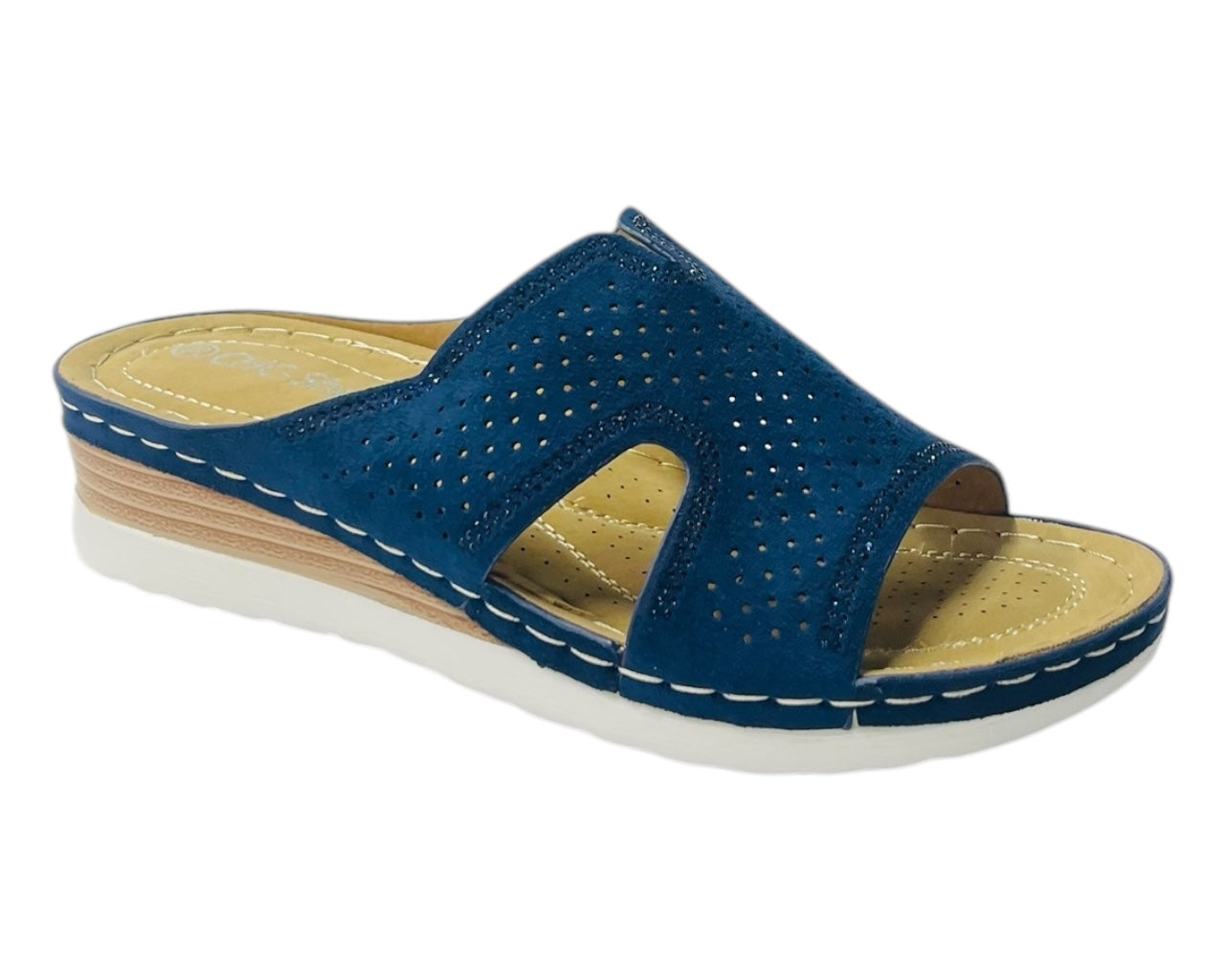 Cross Strap Lightweight Mules Wedge Slider