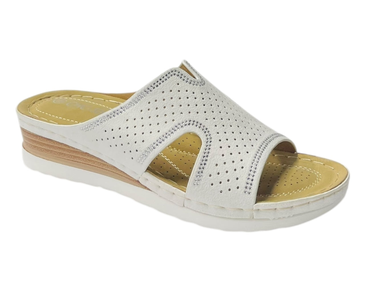 Cross Strap Lightweight Mules Wedge Slider