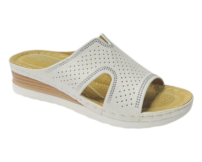 Cross Strap Lightweight Mules Wedge Slider