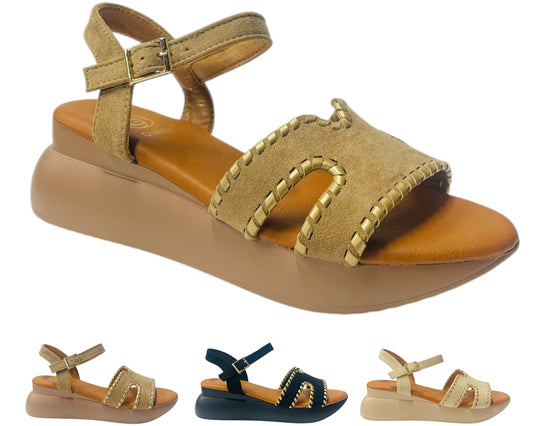 Lightweight Ankle Strap Padded Wedge Sandals
