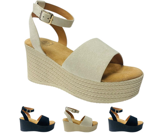 Lightweight Platform Wedge Espadrilles Sandals