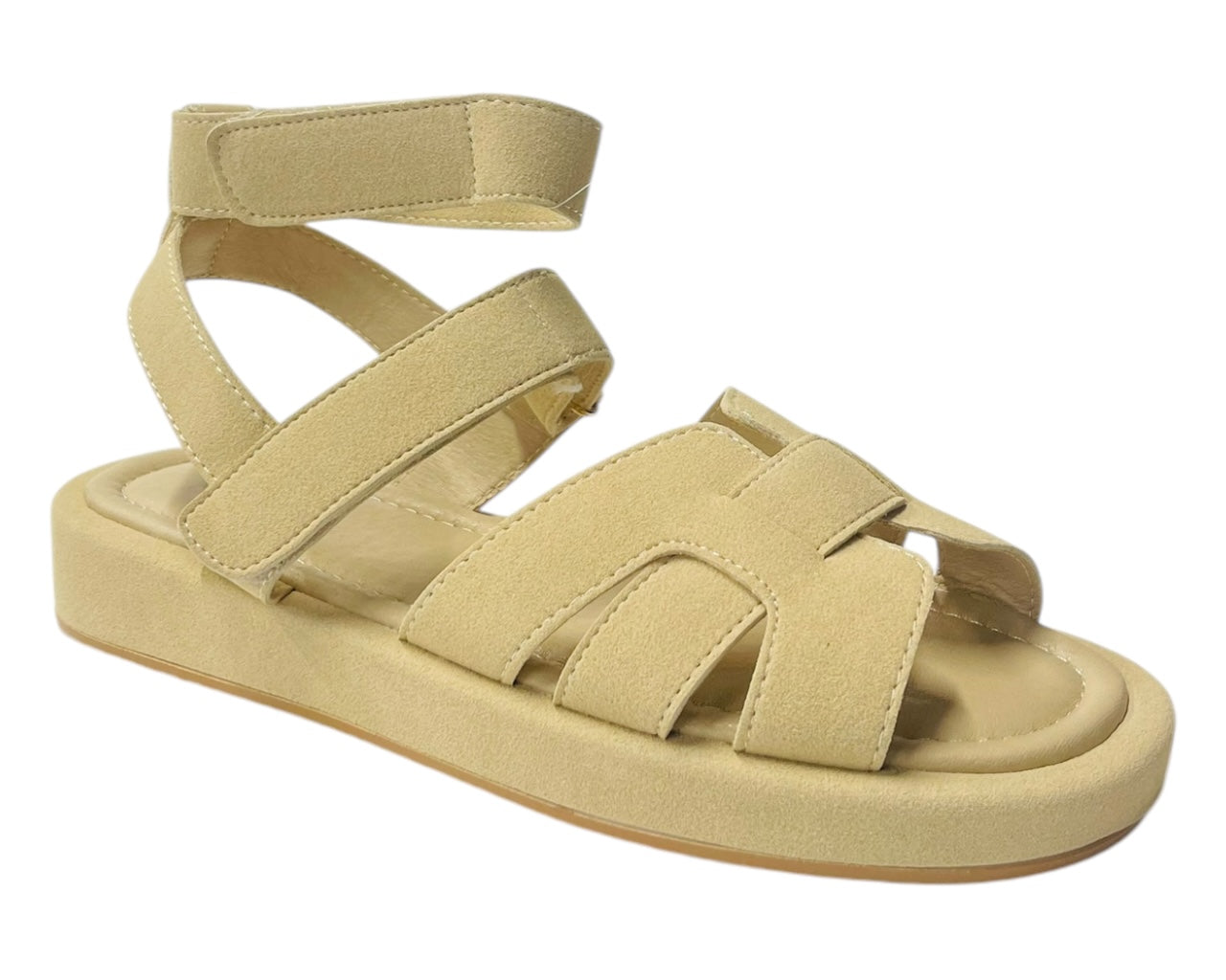 Flat Sole Padded Strappy Sandals