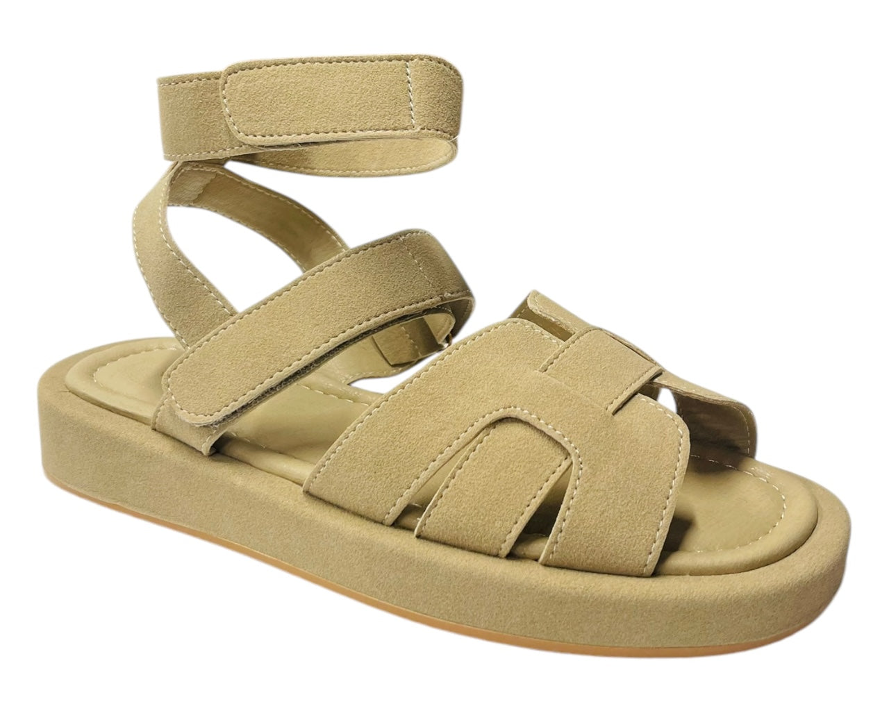 Flat Sole Padded Strappy Sandals