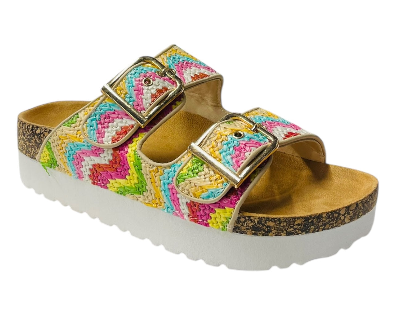 Buckle Strap Flatform Sandals
