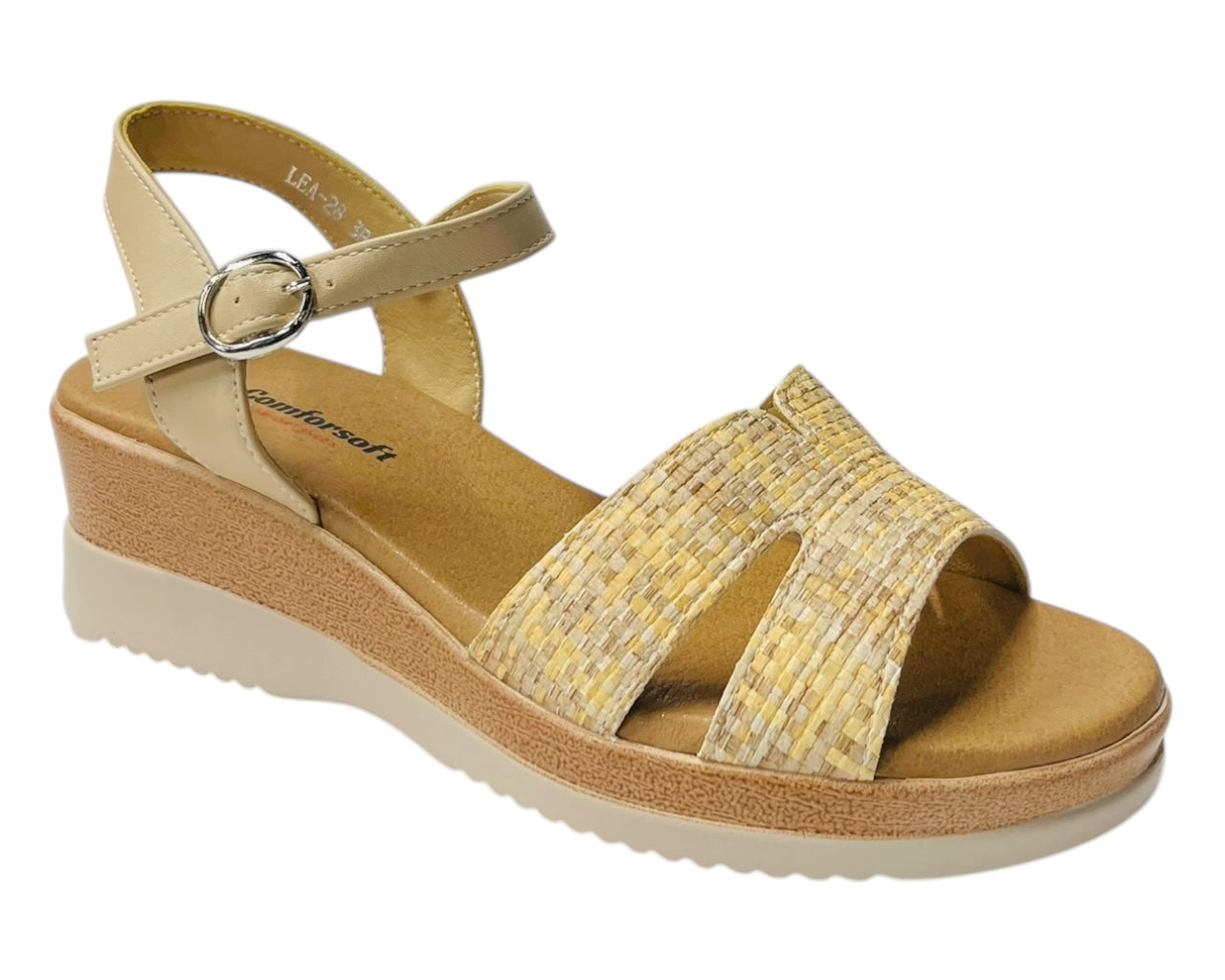 Padded Insole Ankle Strap Wedge Sandals