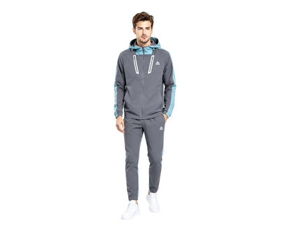Colour Block Full Zip Hooded Tech Tracksuit