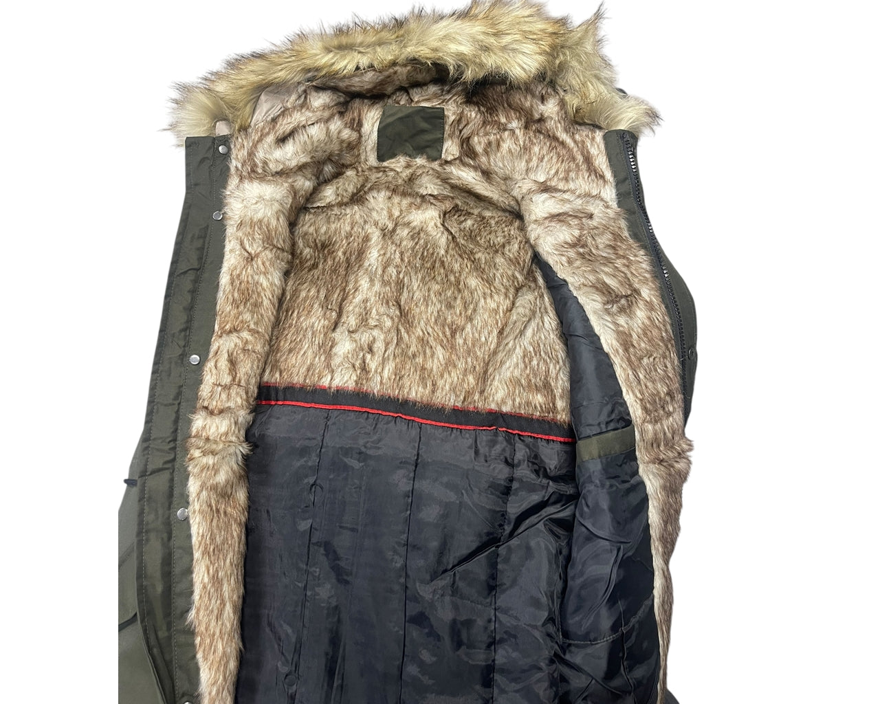 Faux Fur Lined Hooded Padded Parka Jacket